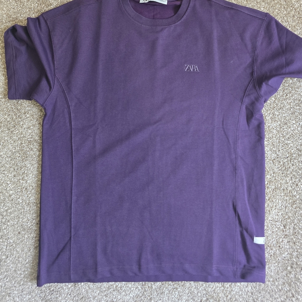 ZARA Purple Crewneck Tee